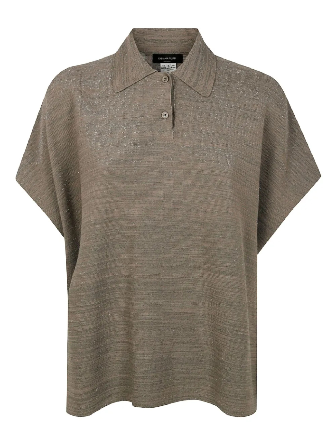 

Хлопковый топ-поло Fabiana Filippi, коричневый