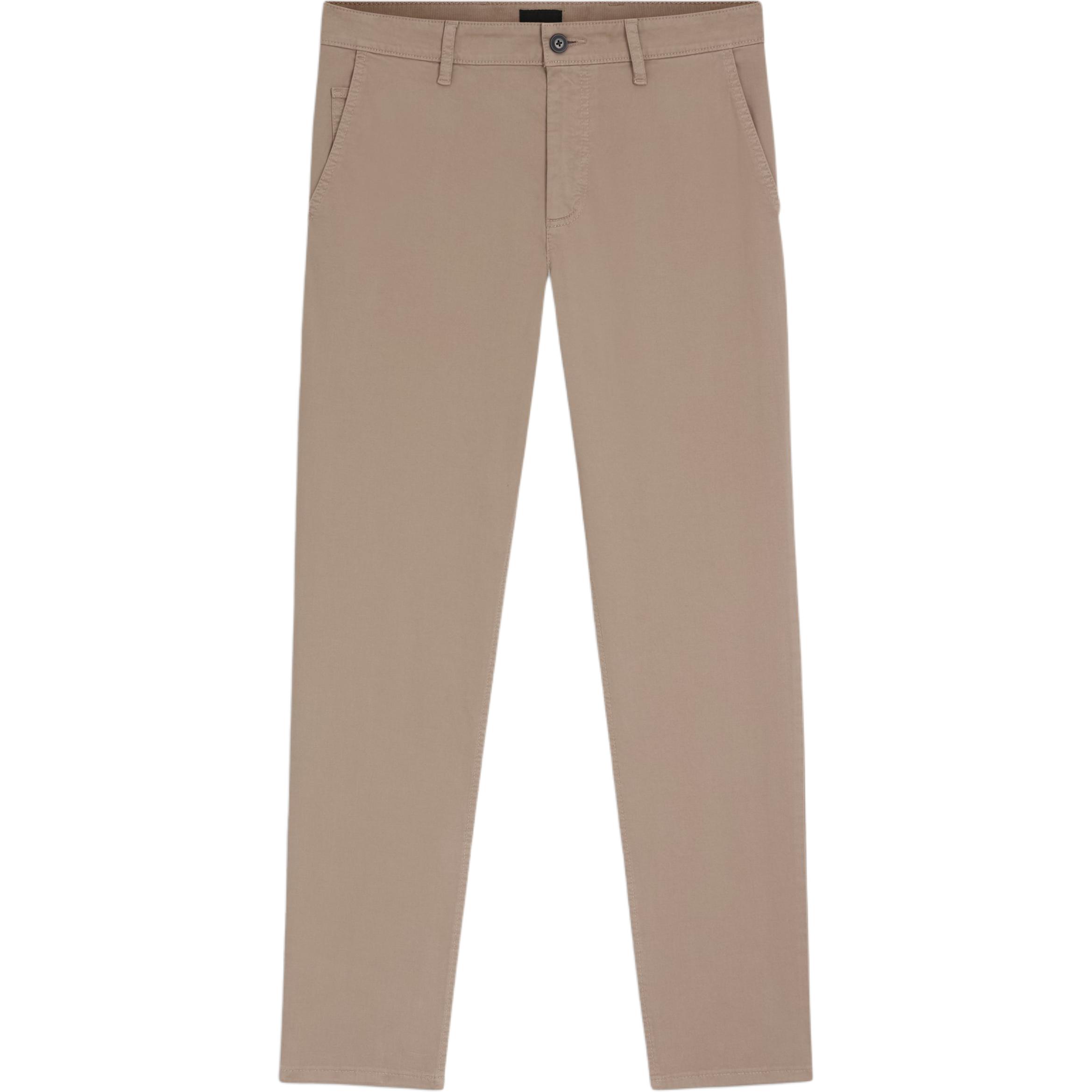 

Hugo Boss Мужские повседневные брюки бежевого цвета, средней длины, зауженные книзу