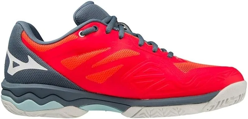Теннисные кроссовки Mizuno Unisex Wave Exceed Light Ac, Fiery Coral 2 White China Blue — фото 3
