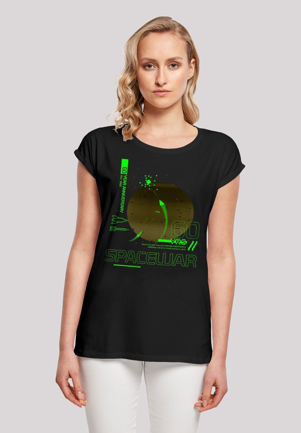 

Футболка с принтом RETRO GAMING SPACEWAR F4NT4STIC, черный
