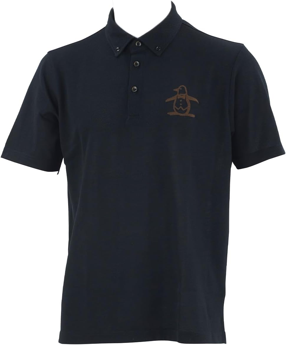 

Мужская поло-рубашка с коротким рукавом Munsing Wear MG5SHSX1M, на пуговицах, пике Penguin, One Point, для гольфа, сделано в Японии Munsingwear, черный