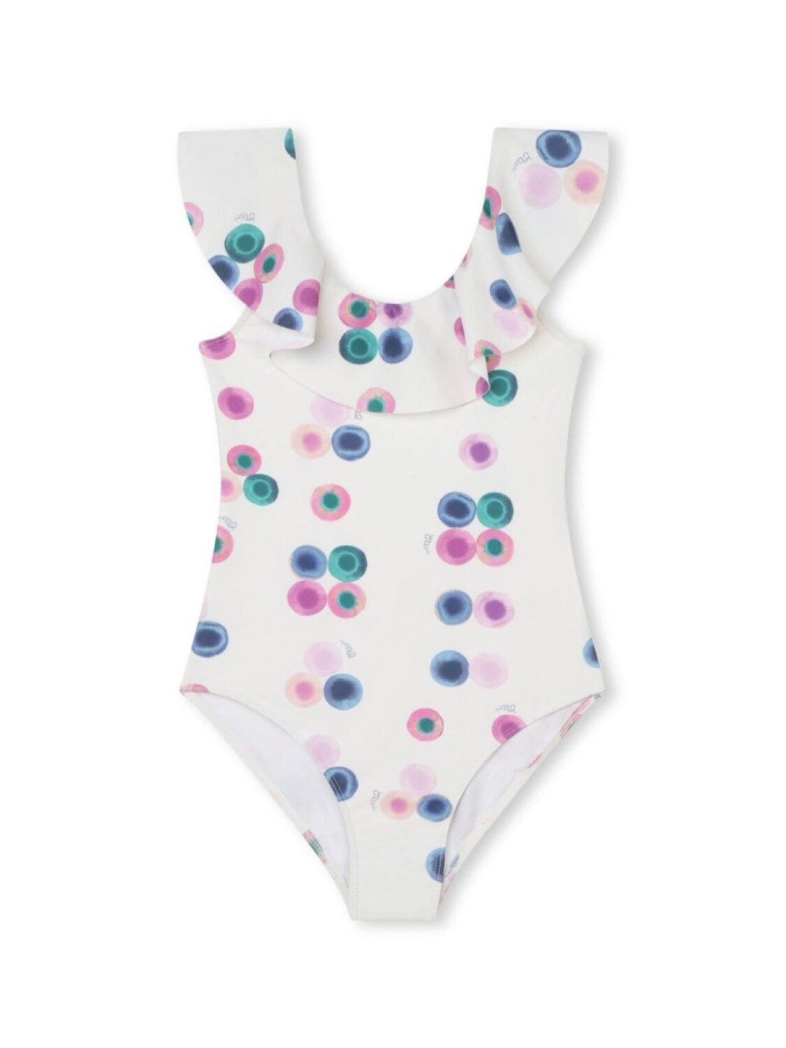 

Chloé Kids купальник с оборками и абстрактным принтом, белый