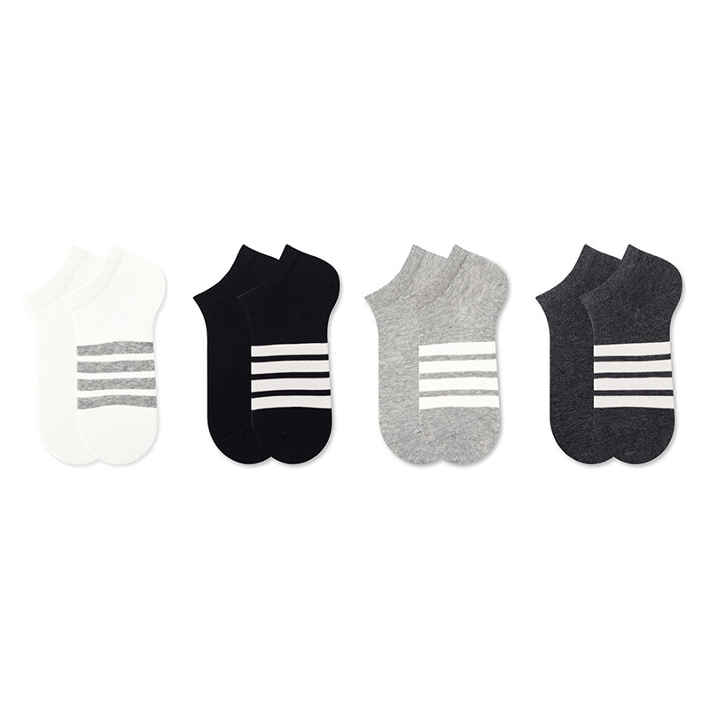 

Satin Charm Duanmei Men Socks, 4 двойных (2 черных + 2 белых)