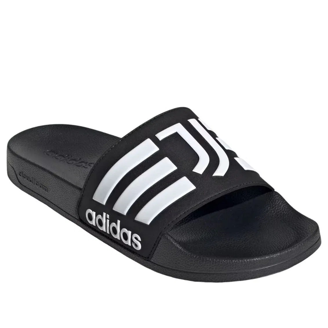Шлепанцы Adidas Adilette Shower Juventus Slides 'Black White' JS4862, черный — фото 4