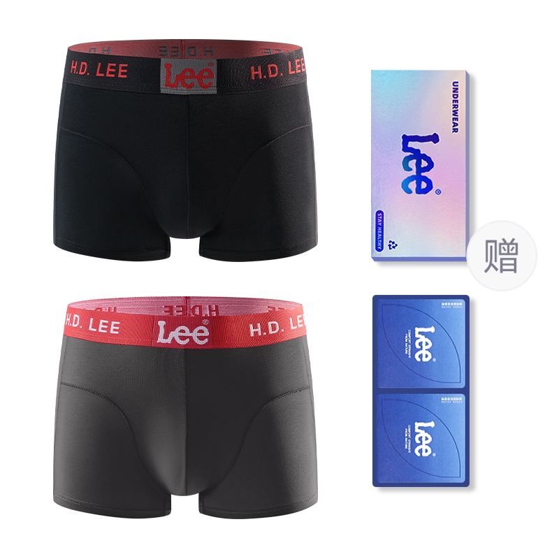 

Классические 101 трусы мужские подарочный набор из 2 полосок Lee, темно-серый