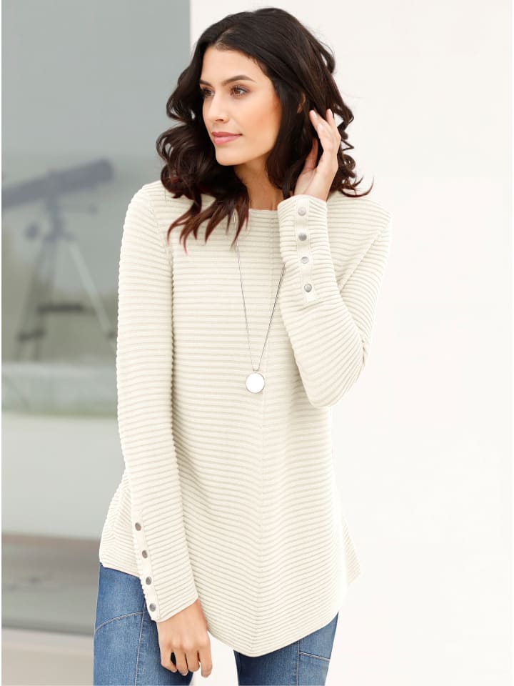 

Свитер с круглым вырезом цвета экрю WITT WEIDEN