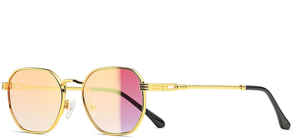 

Металлические квадратные солнцезащитные очки для женщин и мужчин, винтажная золотая зеркальная оправа, сине-зеленые мужские солнцезащитные очки для женщин UV400 generic, Gold Pink Redmir