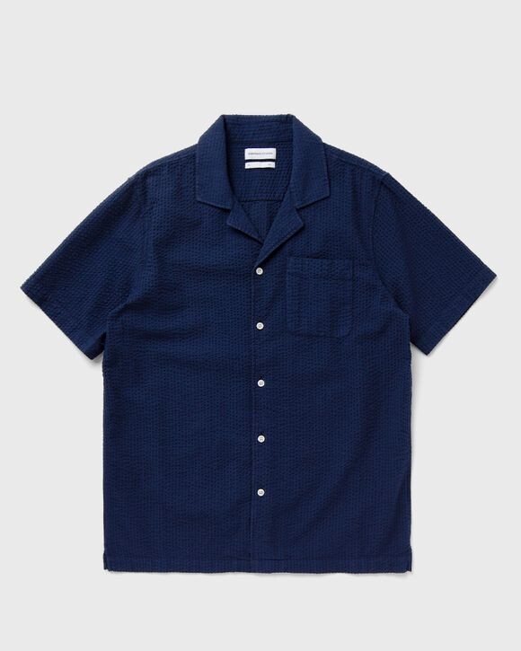 

Рубашка Edmmond Studios Seersucker Short Sleeve, темно-синий