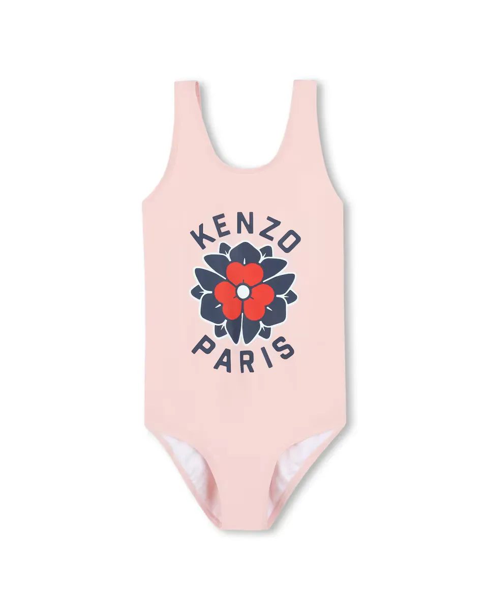 

Девичий купальник розового цвета на бретелях Kenzo Kids, цвет Rosa