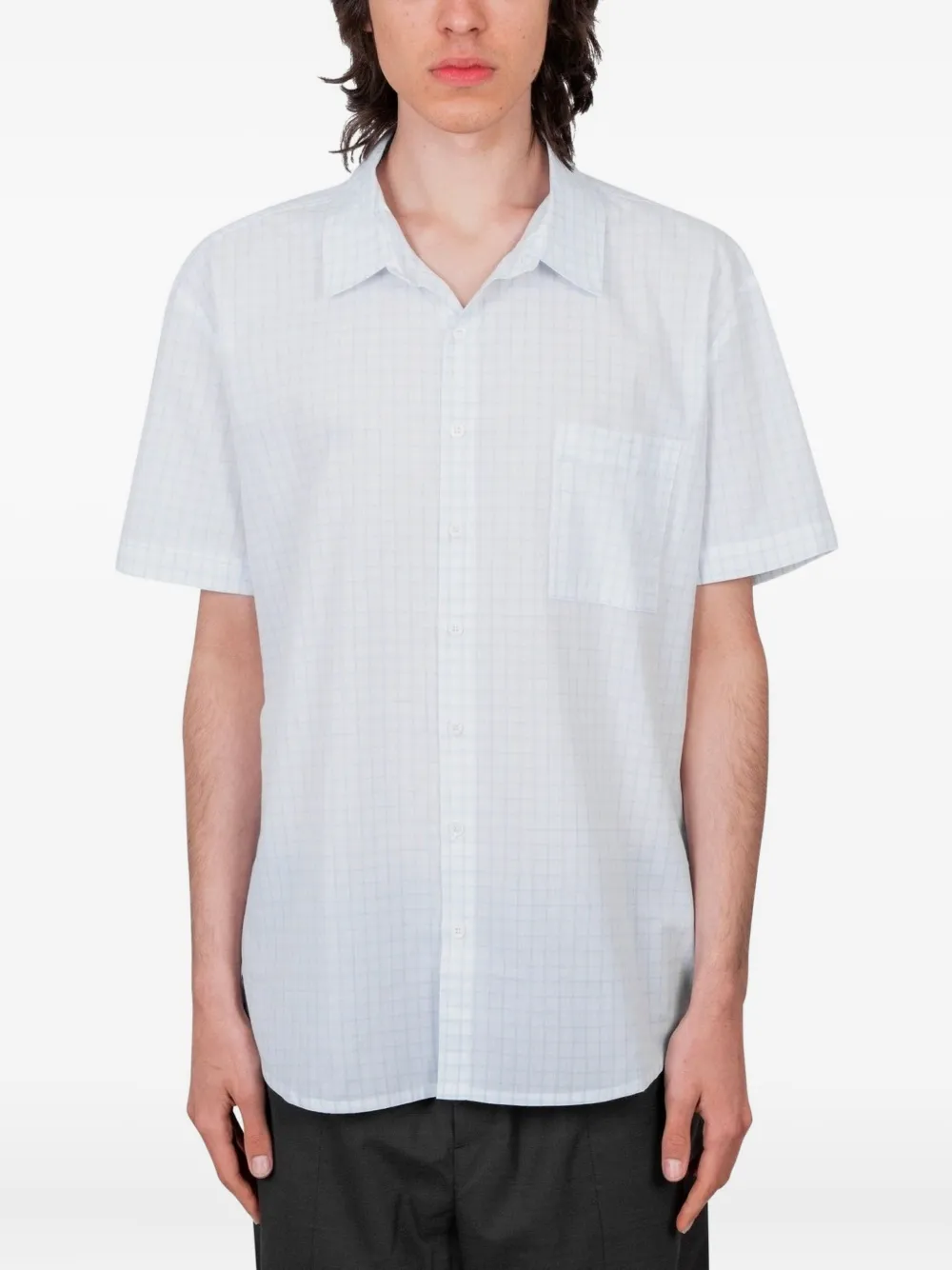 

Рубашка с короткими рукавами и клетчатым узором Paloma Wool, синий