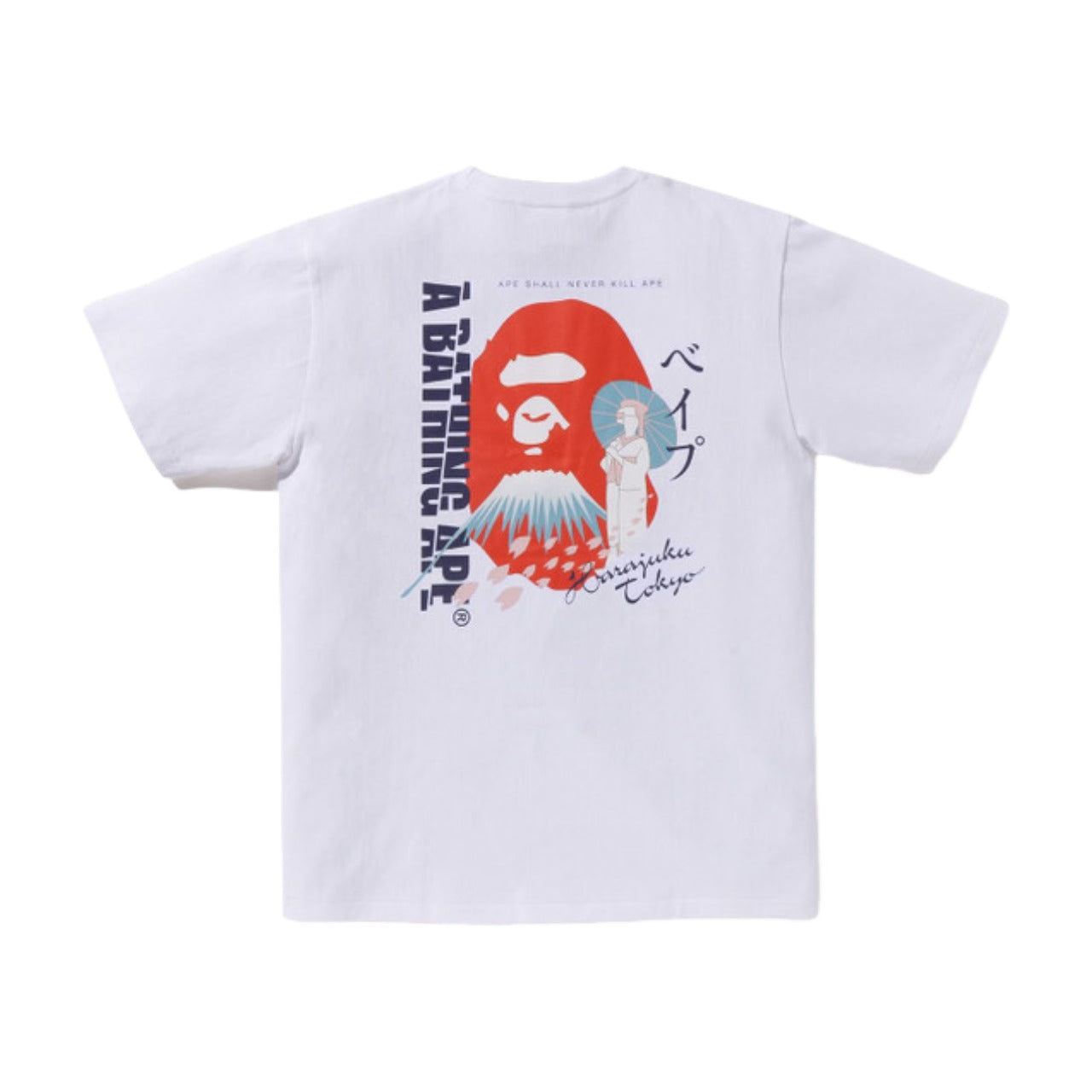 Сувенирная футболка A Bathing Ape Japan, белая — фото 2