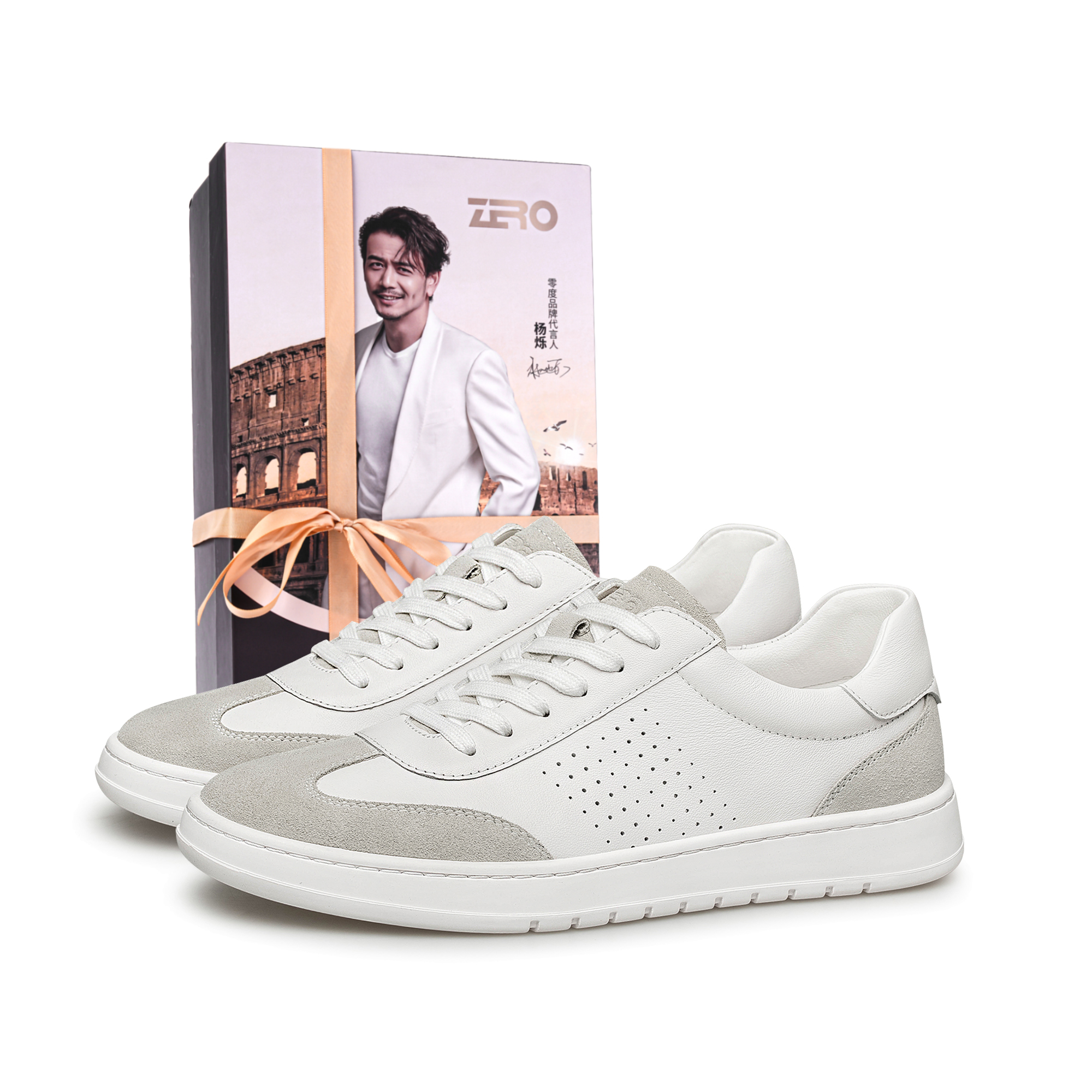 

Низкие мужские туфли для скейтбординга ZRO, White Gray