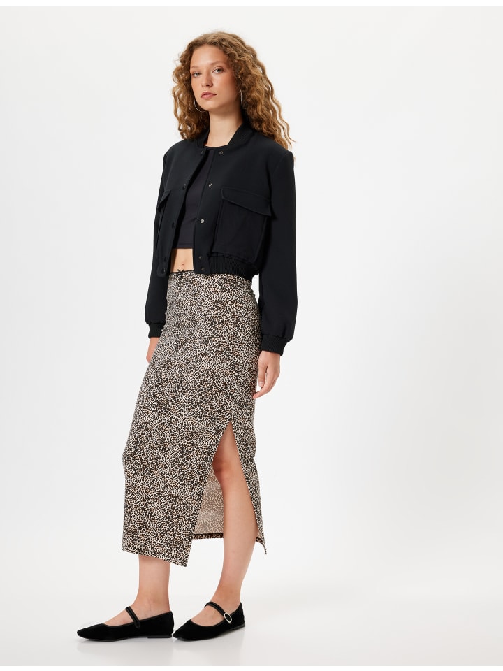 

Длинные юбка KOTON, цвет schwarz gemustert