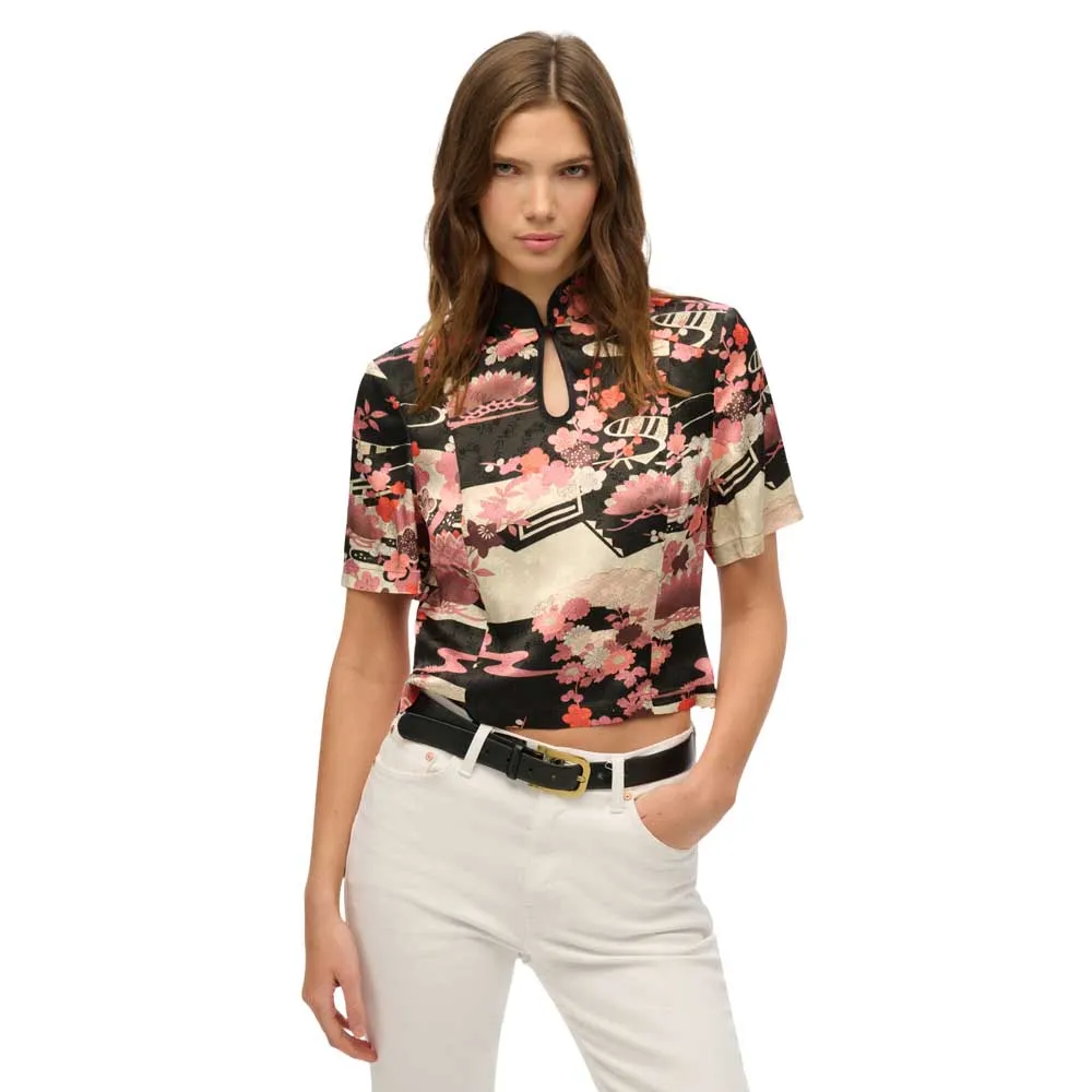 

Футболка Superdry Mandarin Jacquard, разноцветный