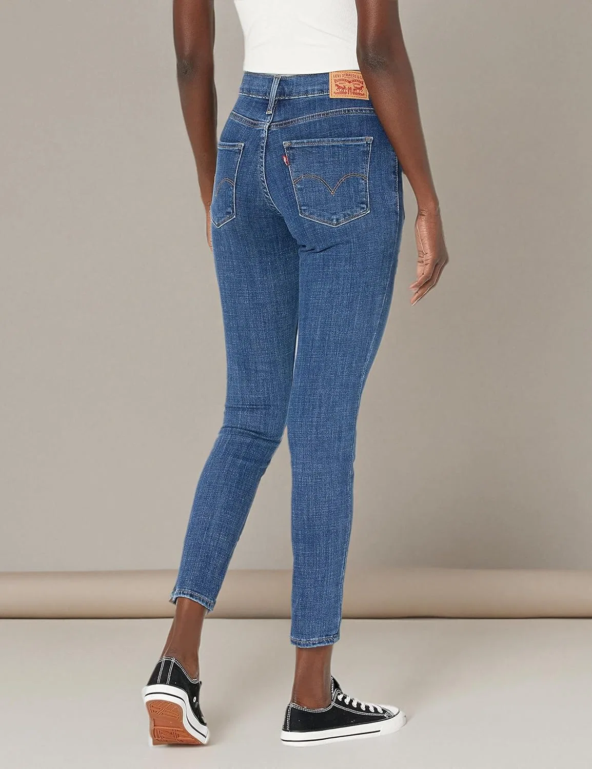Джинсы, skinny, Levi's, средний индиго — фото 4