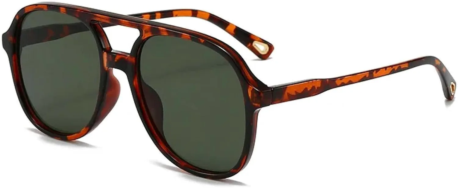 

Солнцезащитные очки с защитой UV400 | Легкая оправа, цветные линзы | Для женщин и мужчин, для занятий спортом на открытом воздухе и вождения DSVIGF, Leopard Green