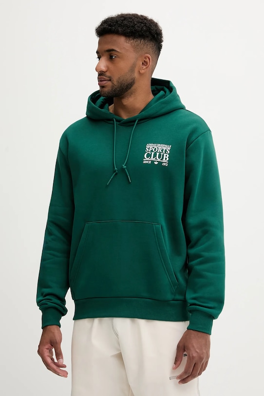 

Хлопковая худи Graphic Hoodie Adidas Originals, зеленый