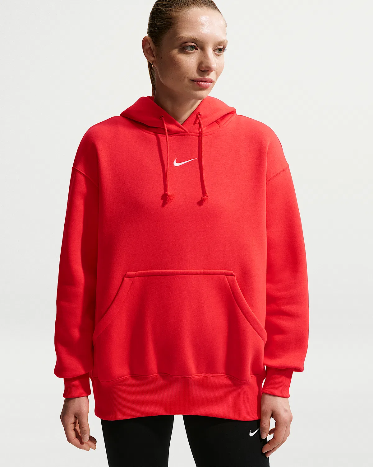 Женский оверсайз худи Nike Sportswear Phoenix Fleece, Light Crimson/Sail