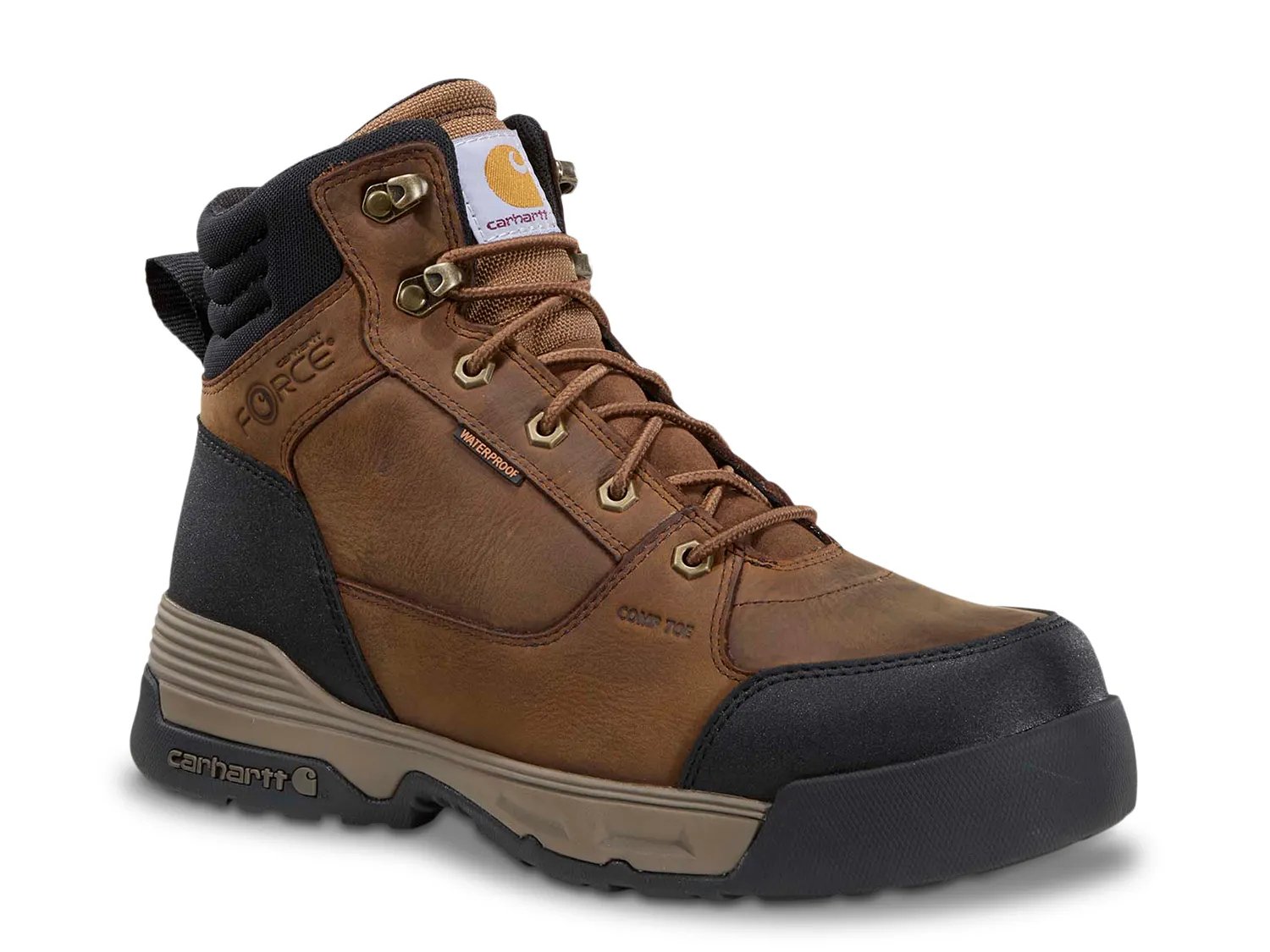 

Ботинки Carhartt Force HD 6" Waterproof Work Boot - Men's, темно-коричневый