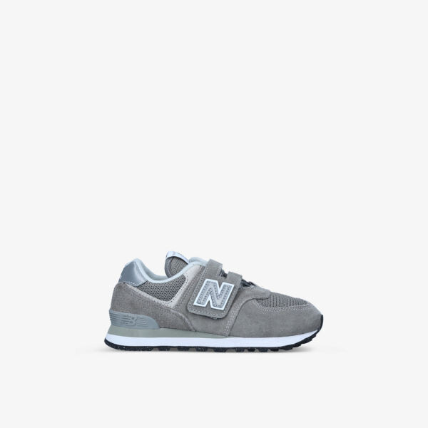 

574 плетеные низкие кроссовки с тиснением логотипа для 6–8 лет New Balance, серый