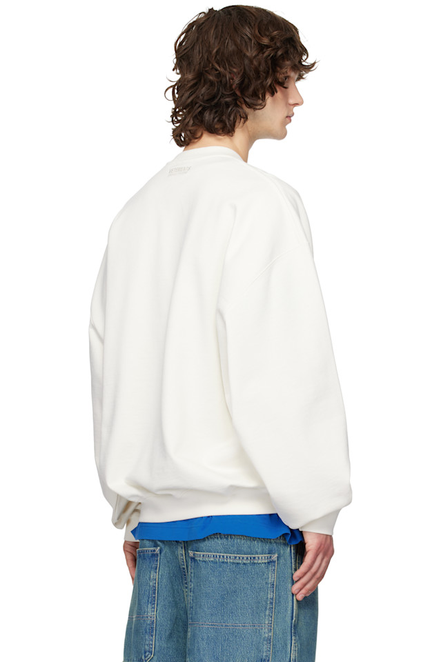 Vetements Толстовка Off-White с вышивкой "Париж" — фото 3