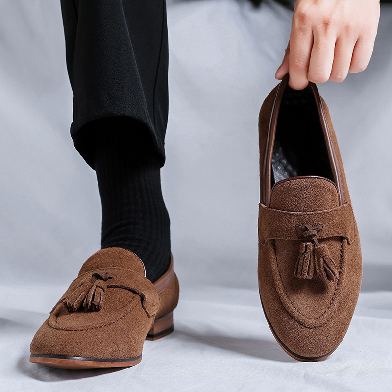 WEISHIBANGWEI Мужские лоферы для увеличения роста коричневые, цвет Brown Height Increasing — фото 4