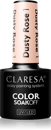 

Гибридный лак для ногтей Claresa SoakOff UV/LED Color Dusty Rose, 1 5 g