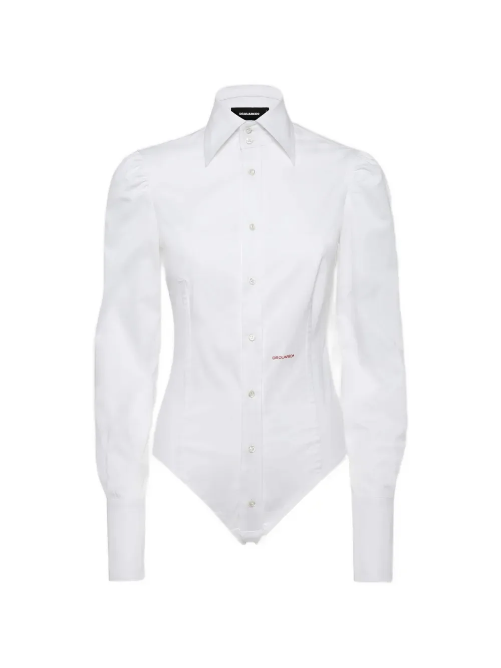 Боди из фирменного поплина DSQUARED2, белый