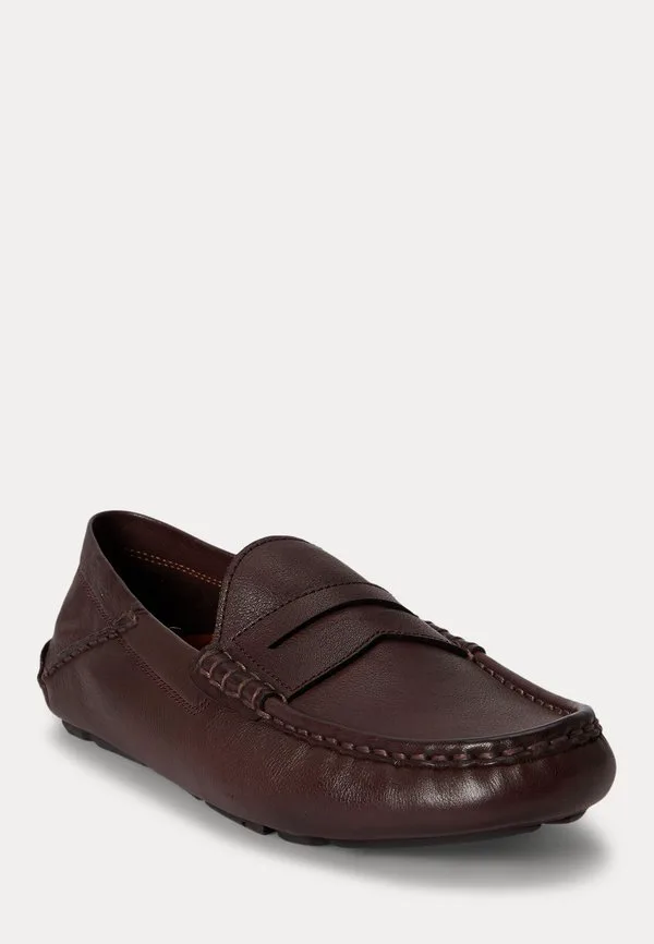 Кожаные слипоны для водителя anders Polo Ralph Lauren, Dark Brown — фото 2