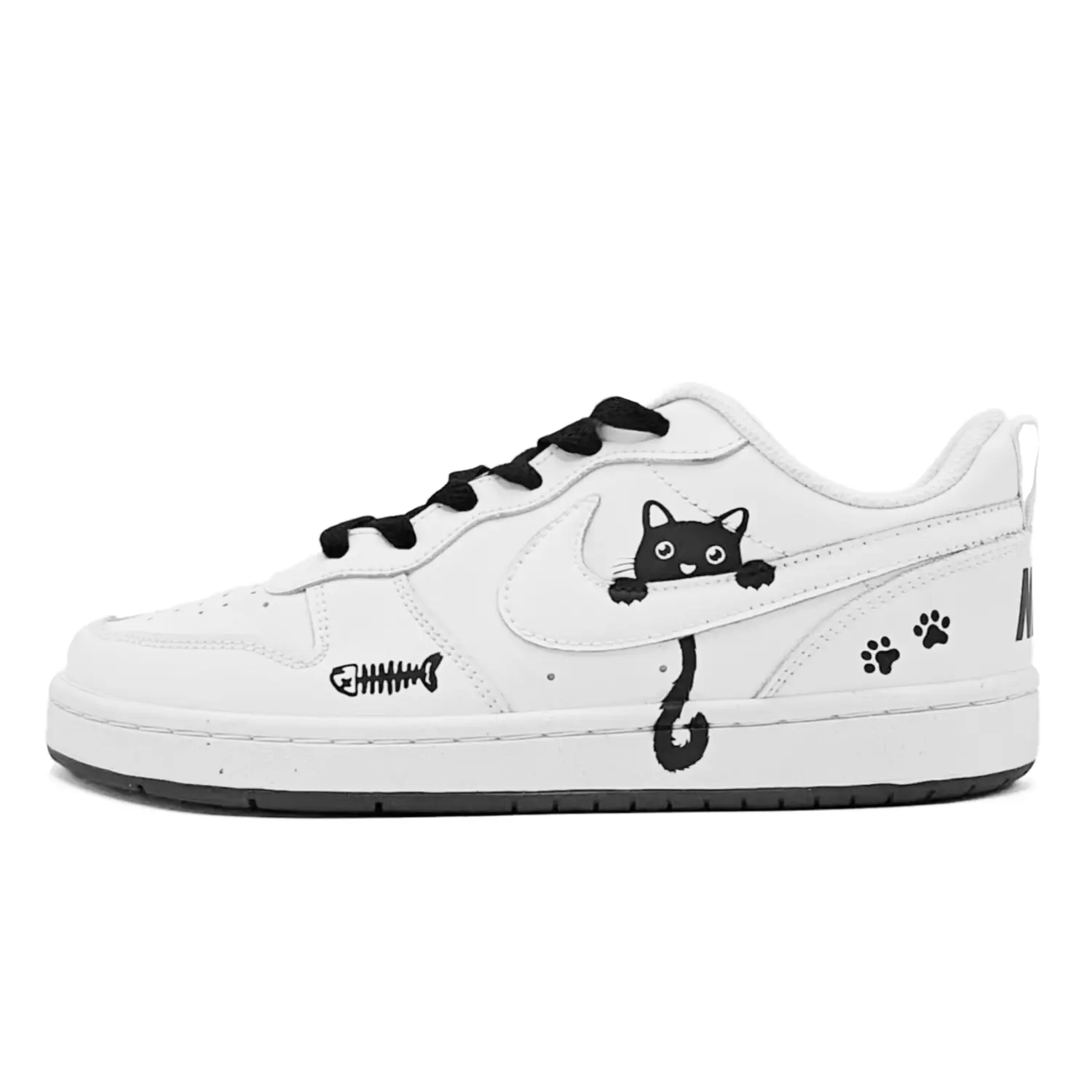 

Детские, подростковые, противоскользящие, износостойкие, низкие кроссовки для скейтбординга Court Borough Nike, черный