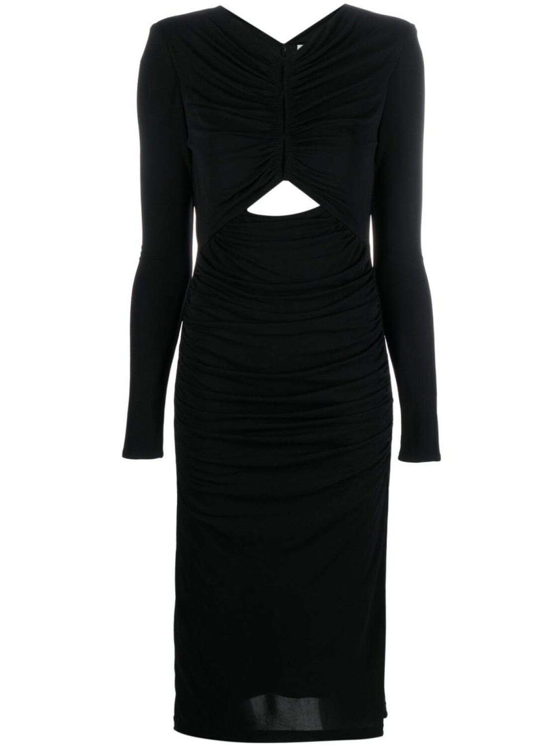 

Roland Mouret платье макси с длинными рукавами и сборками, черный