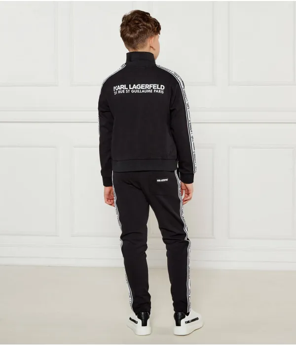 Толстовка Regular fit Karl Lagerfeld Kids, черный — фото 2