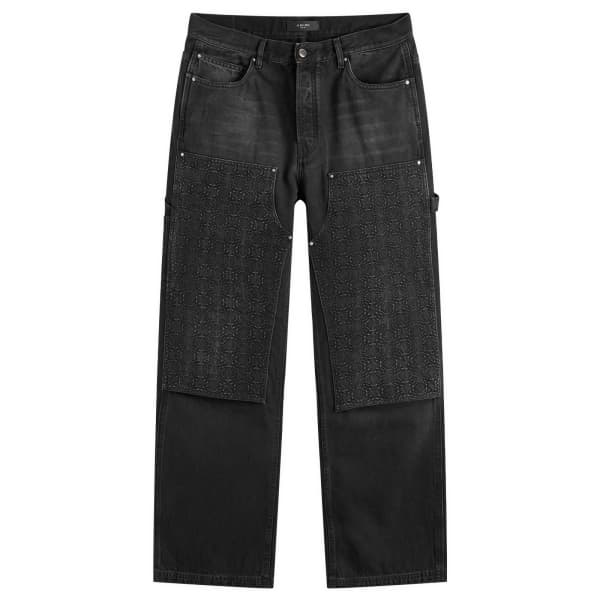 

Плотницкие брюки из тисненого денима Amiri, черный