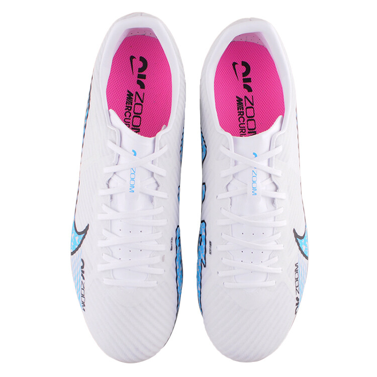 Бутсы мужские Nike Air Zoom Vapor 15 Academy HG белые синие, Белый — фото 3