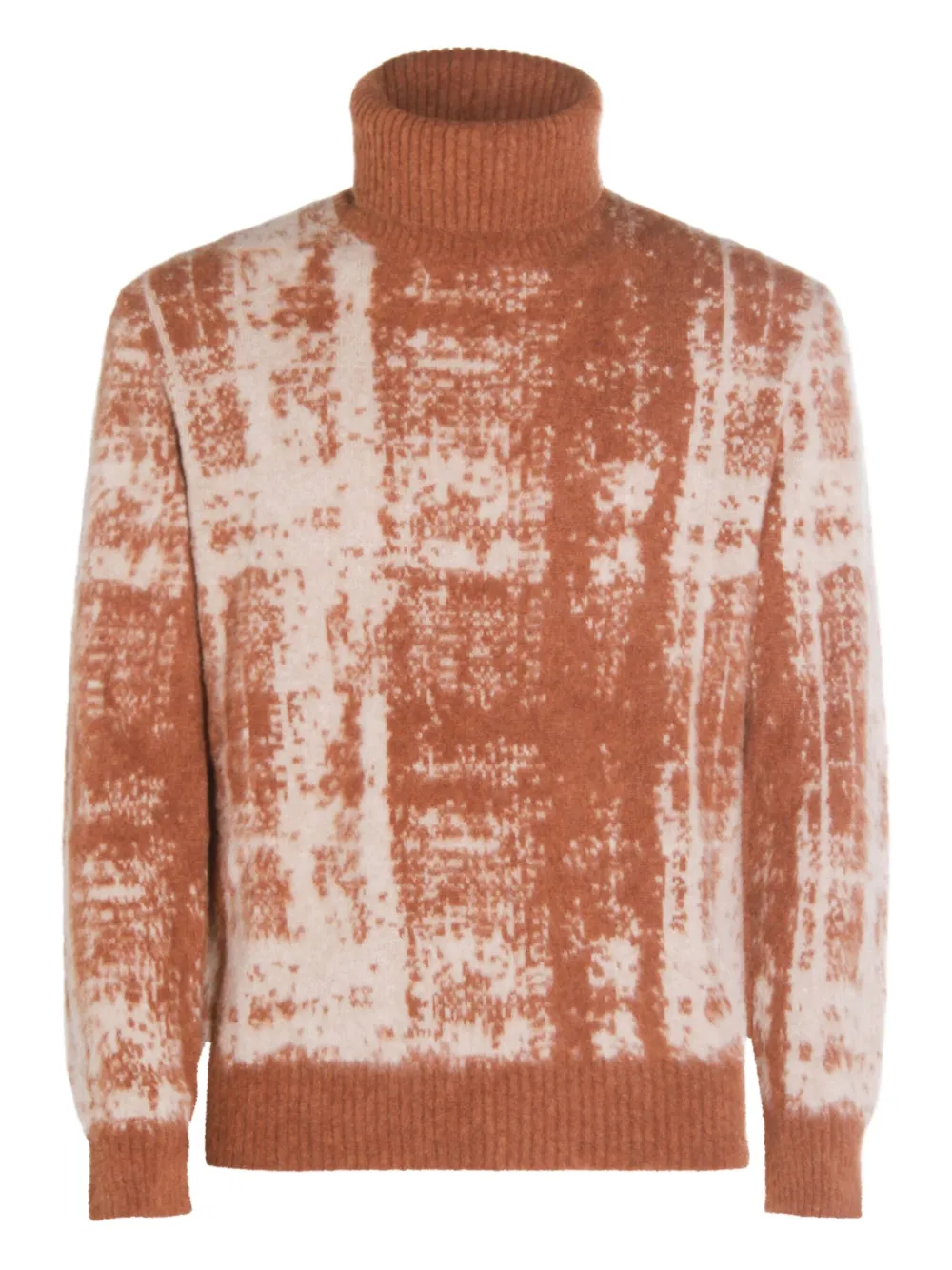 

Свитер с водолазкой и узором Piacenza Cashmere, оранжевый