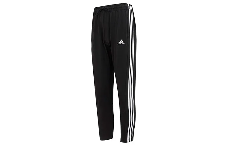 Adidas Эссеншиалс вязаные спортивные штаны мужские черные