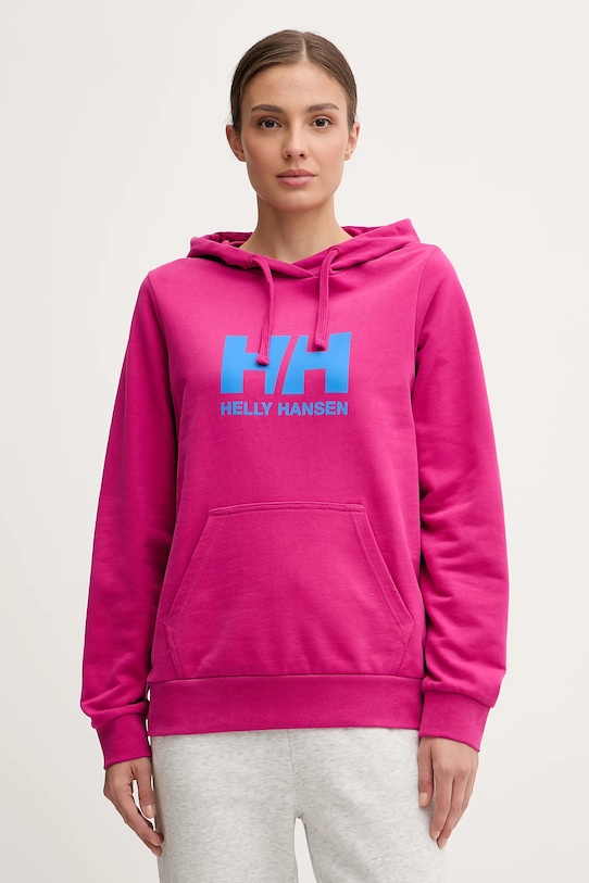 

Хлопковая толстовка HH LOGO 2.0 Helly Hansen, розовый