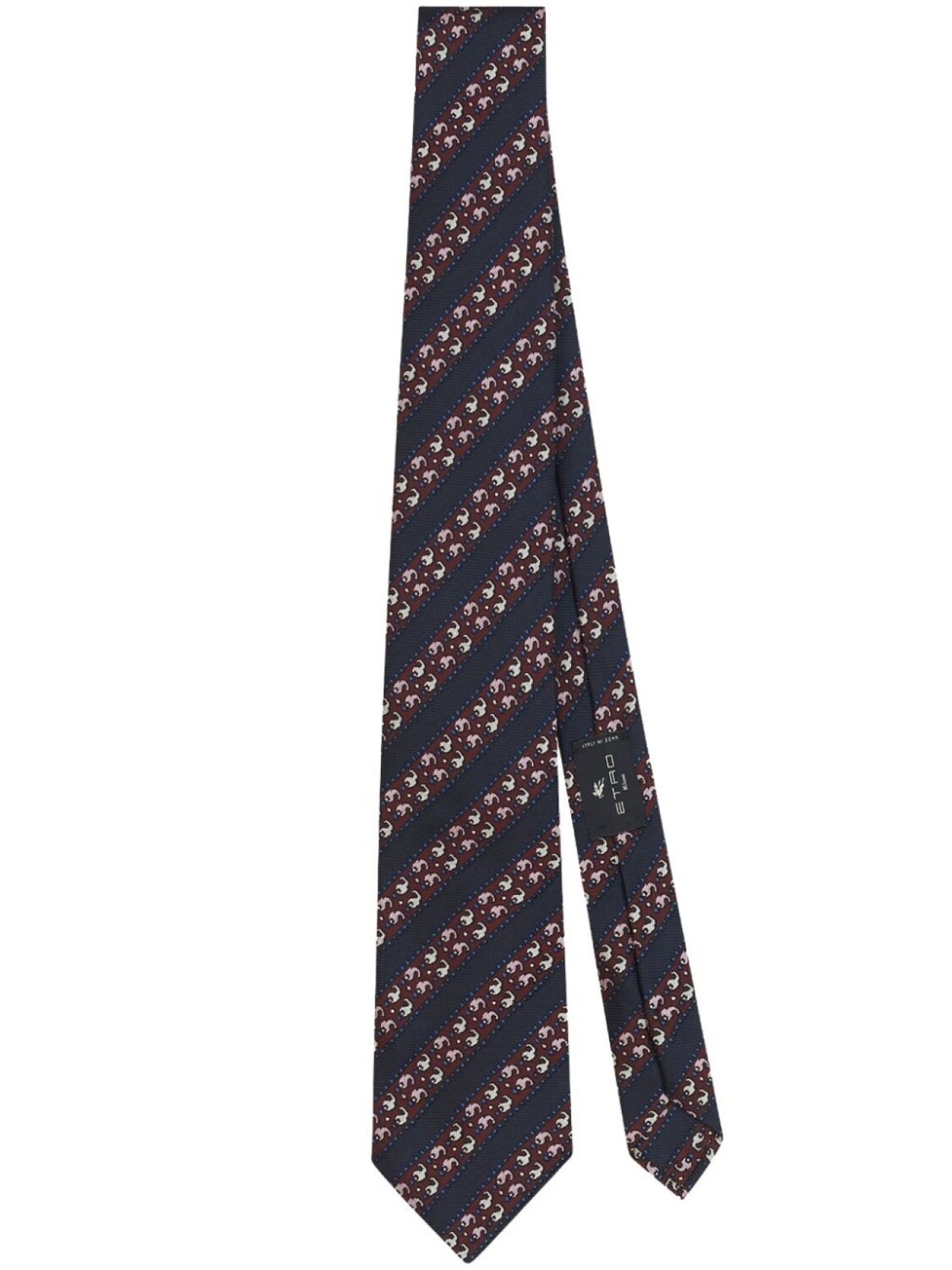 

ETRO шелковый галстук с геометричным узором, синий