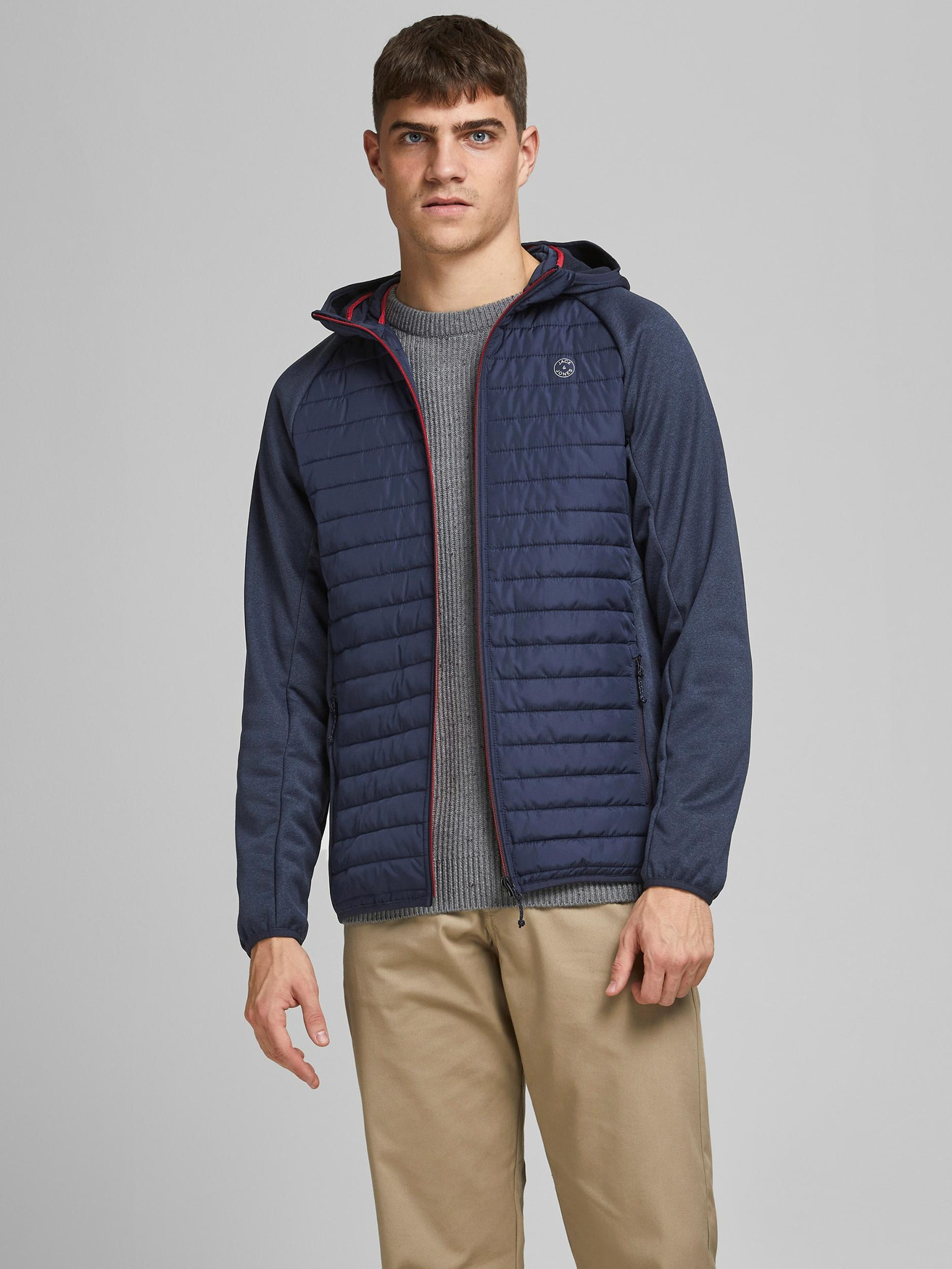 

Куртка Jack & Jones Softshell Stepp Jacke mit Kapuze JJEMULTI, темно синий