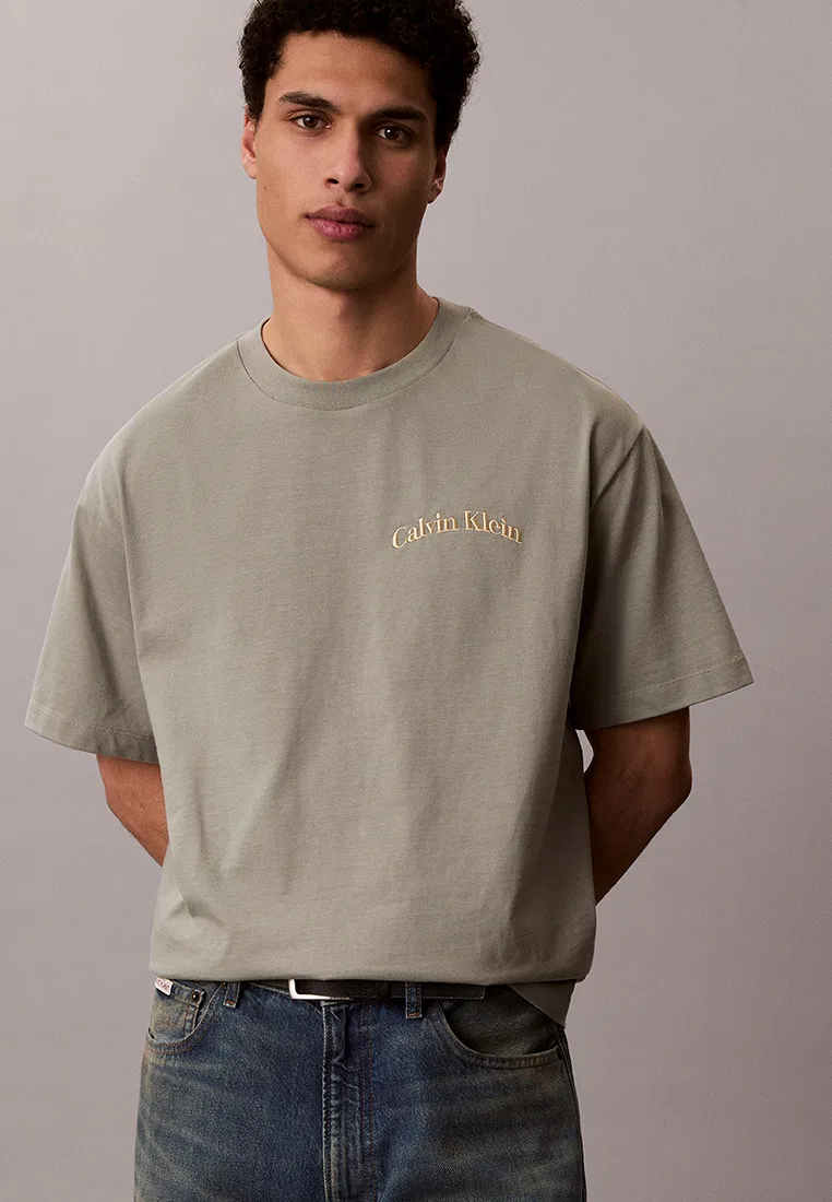 Футболка свободного кроя с принтом, Calvin Klein Jeans, цвет Shadow — фото 4