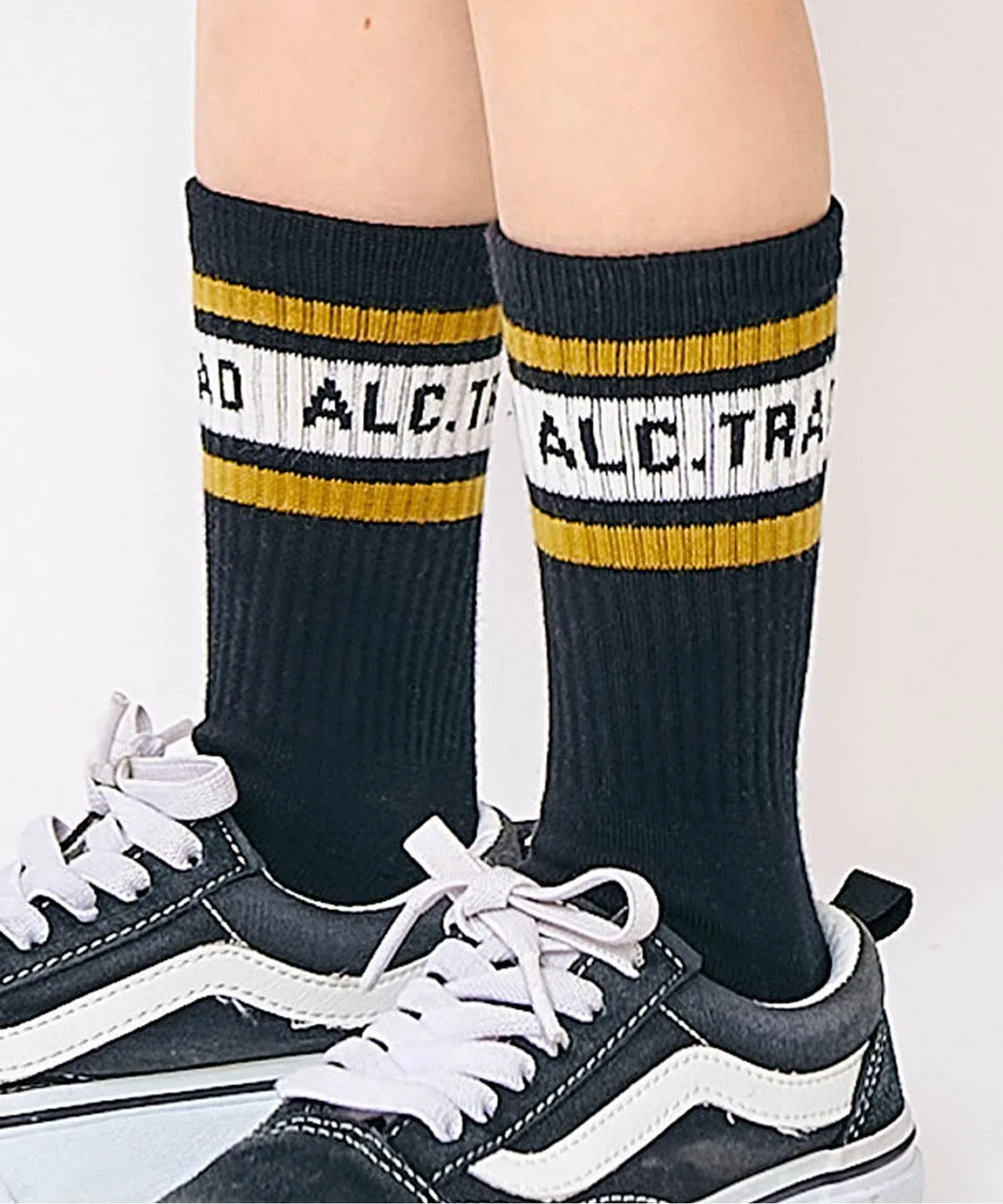 Носки с логотипом ALC, бренд apres les cours, детские, чёрные