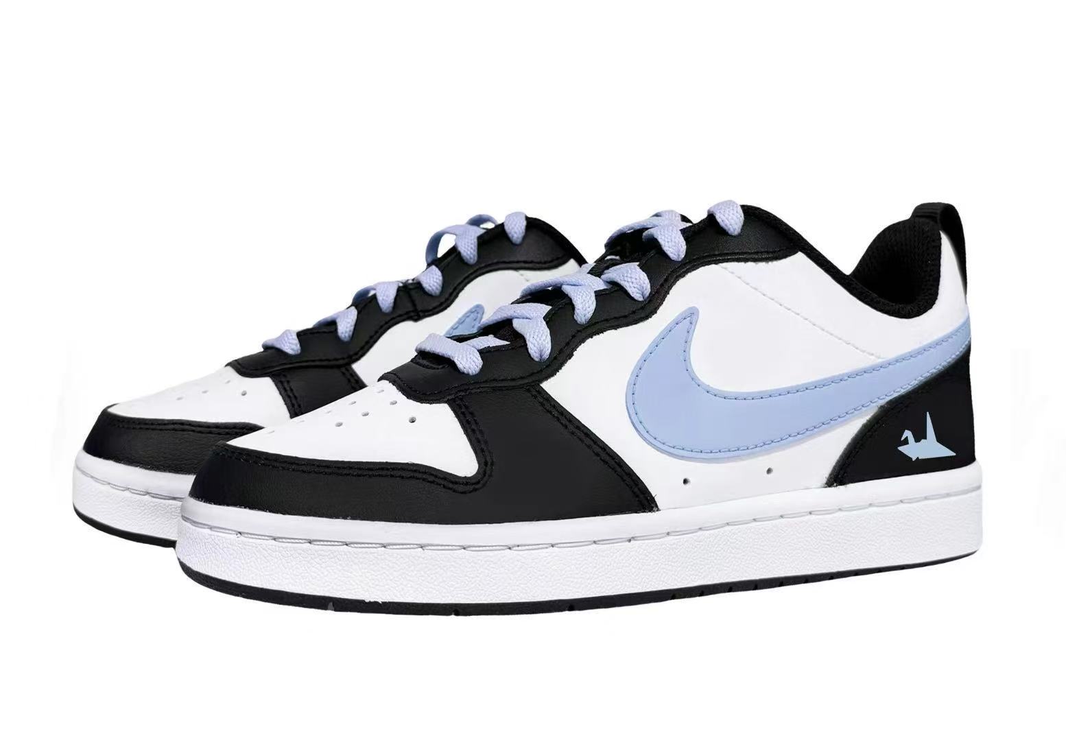Nike Кроссовки Court Borough Slip Resistant Abrasion Resistant Low top Kids' Skateboarding Shoes Blue Black Unisex — фото 4