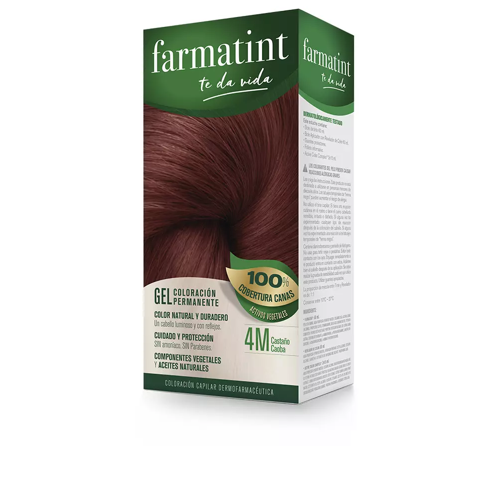 

Краска для волос Farmatint gel coloración permanente Farmatint, цвет 4m-castaño caoba, 5 шт.