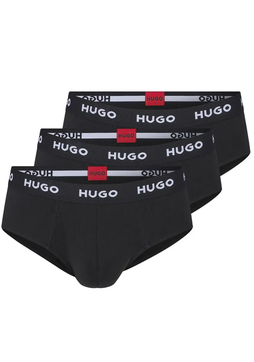 

Трусы HUGO Underwear "HIPBRIEF TRIPLETPACK" (3 шт. в упаковке, 3 шт. в упаковке), с модным эластичным поясом с логотипом HUGO, черный