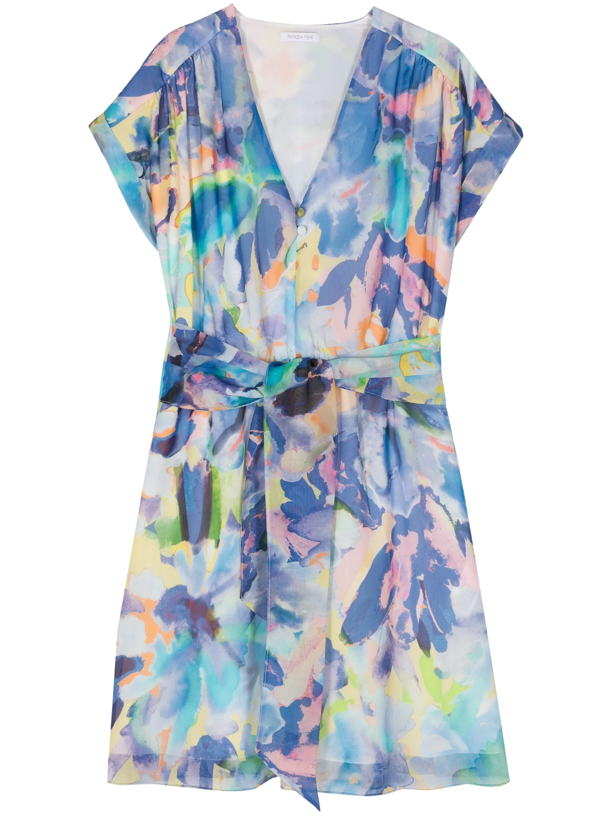 

Платье мини с принтом Arty Splash Patrizia Pepe, синий