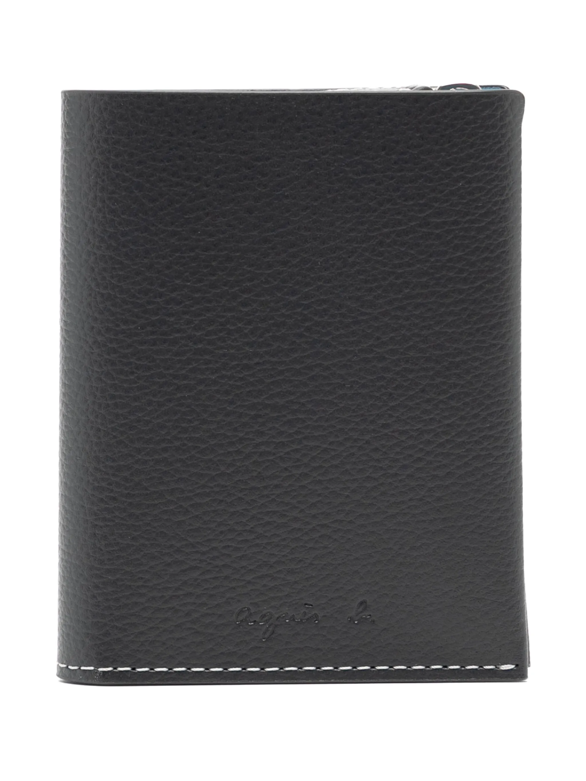 

Кошелек с тисненым логотипом Agnès B., синий