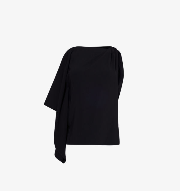 

Топ Alyssa с асимметричными рукавами из ткани Proenza Schouler, черный