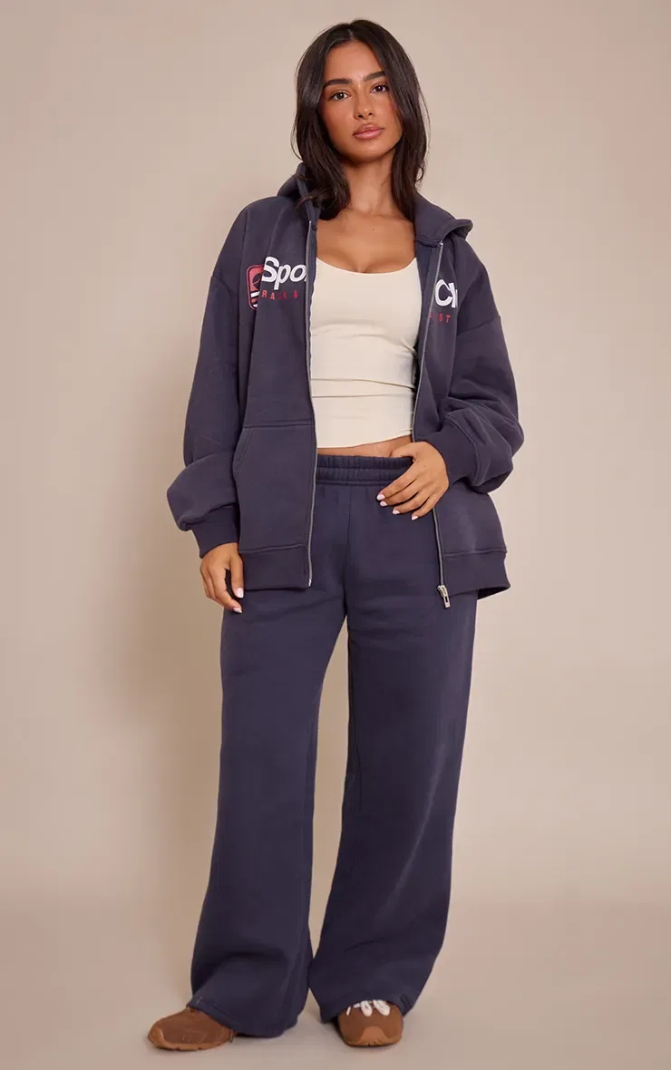 Детская спортивная куртка с принтом Prettylittlething, темно-синий — фото 3