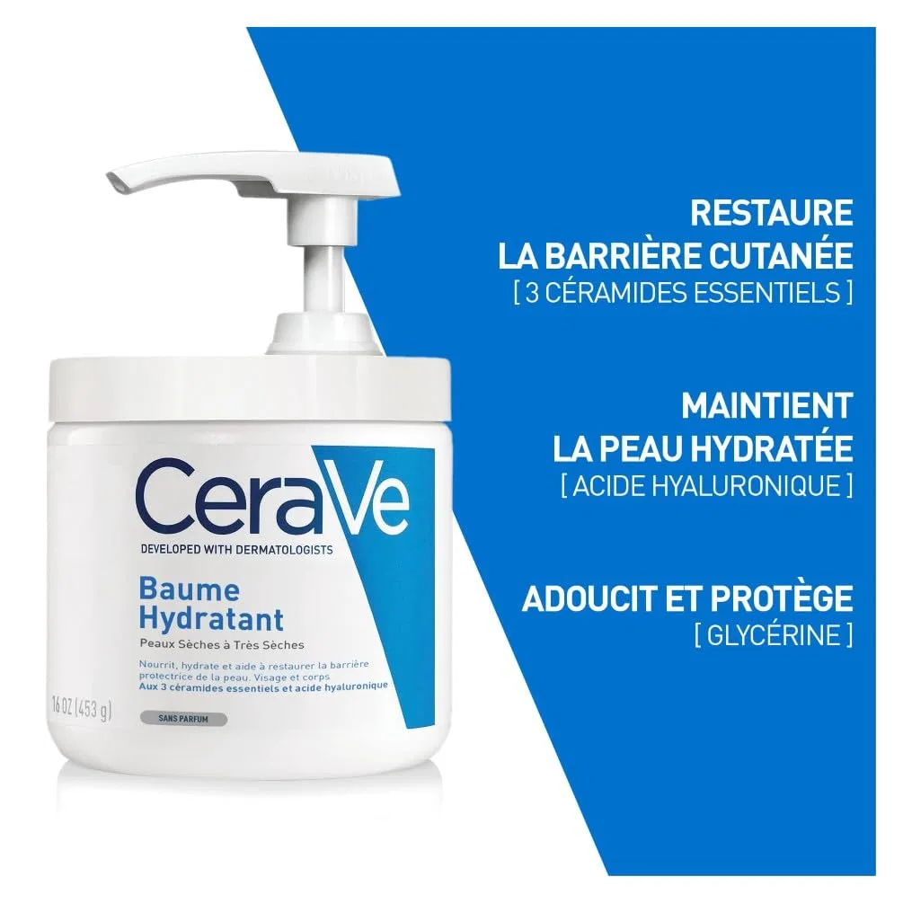 Крем для лица CeraVe — Увлажняющий для тела и лица с помпой, 454 г — фото 3