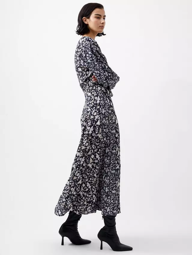

Платье French Connection Jeannie Chiara Drape Midi, цвет utility blue